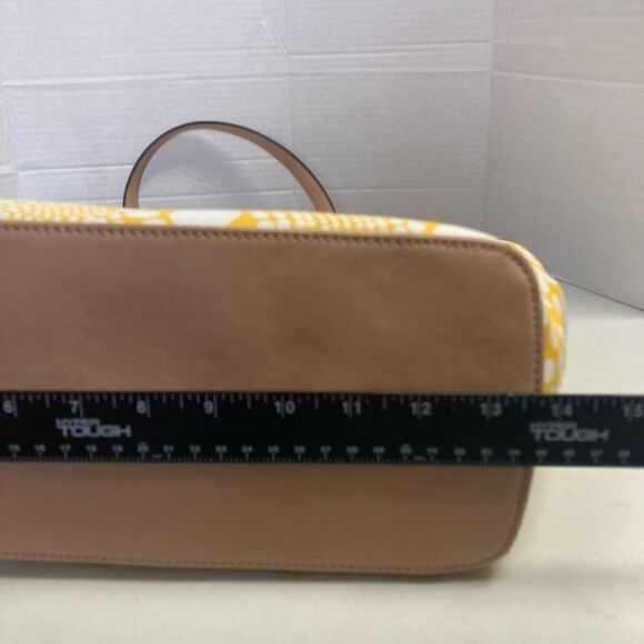 KATE‎ LANDRY Women’s Tote Bag 12X6X13.5 Yellow & White - Picture 7 of 12